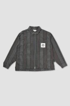 Dark Check LS Zip Shirt