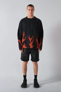 Volume Track Shorts - Black Spray -FCS Sales Store 159