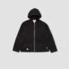 Lamination Hooded Jacket - Black