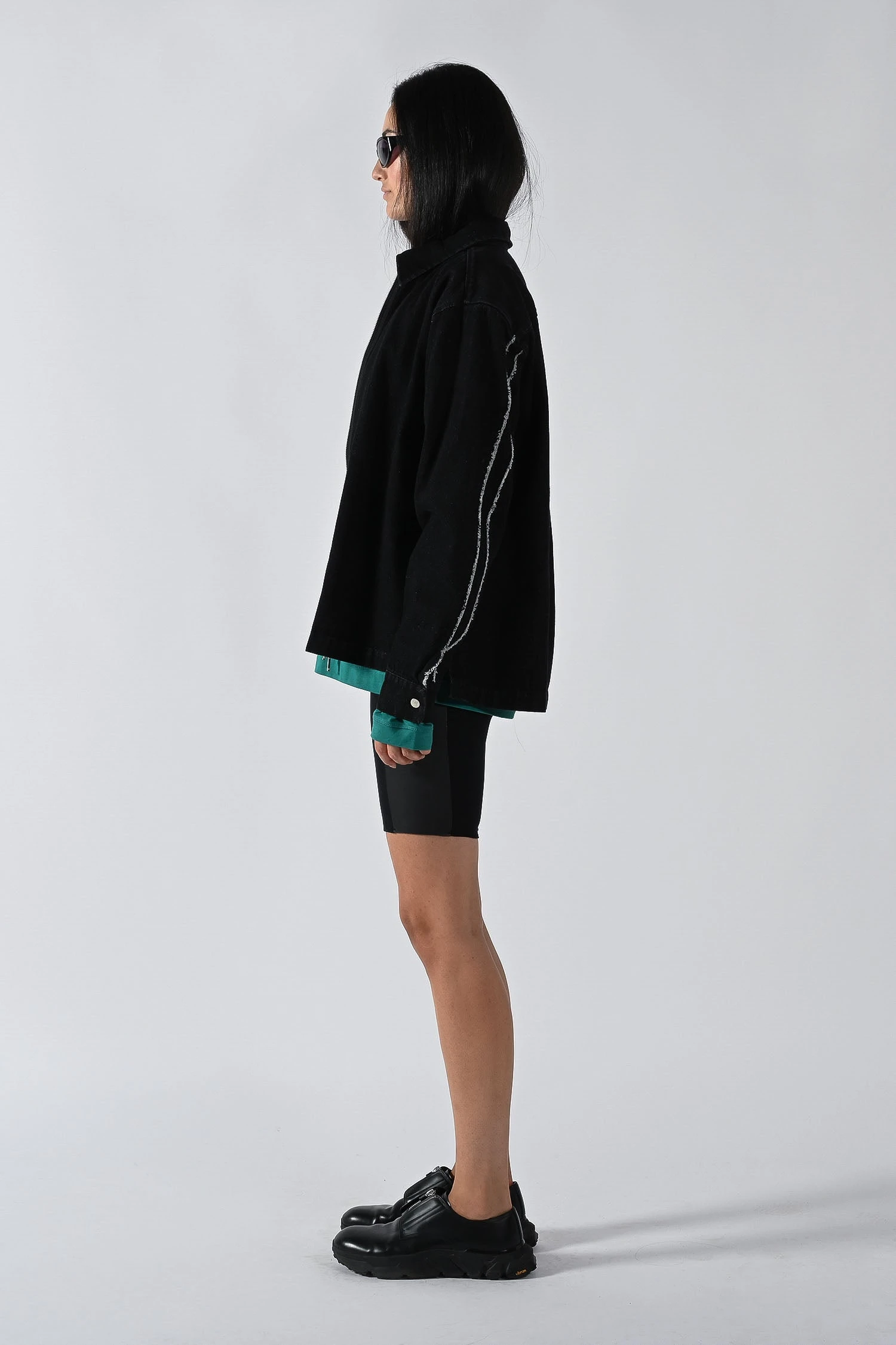 Denim Drop Shirt Jacket - Black 7 Denim Drop Shirt Jacket - Black - Image 5