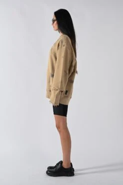 Cut Off Crew Sweater - Ash Brown Spray -FCS Sales Store 44 f11214e9 192e 445d 9a52 1280d3e84dcd