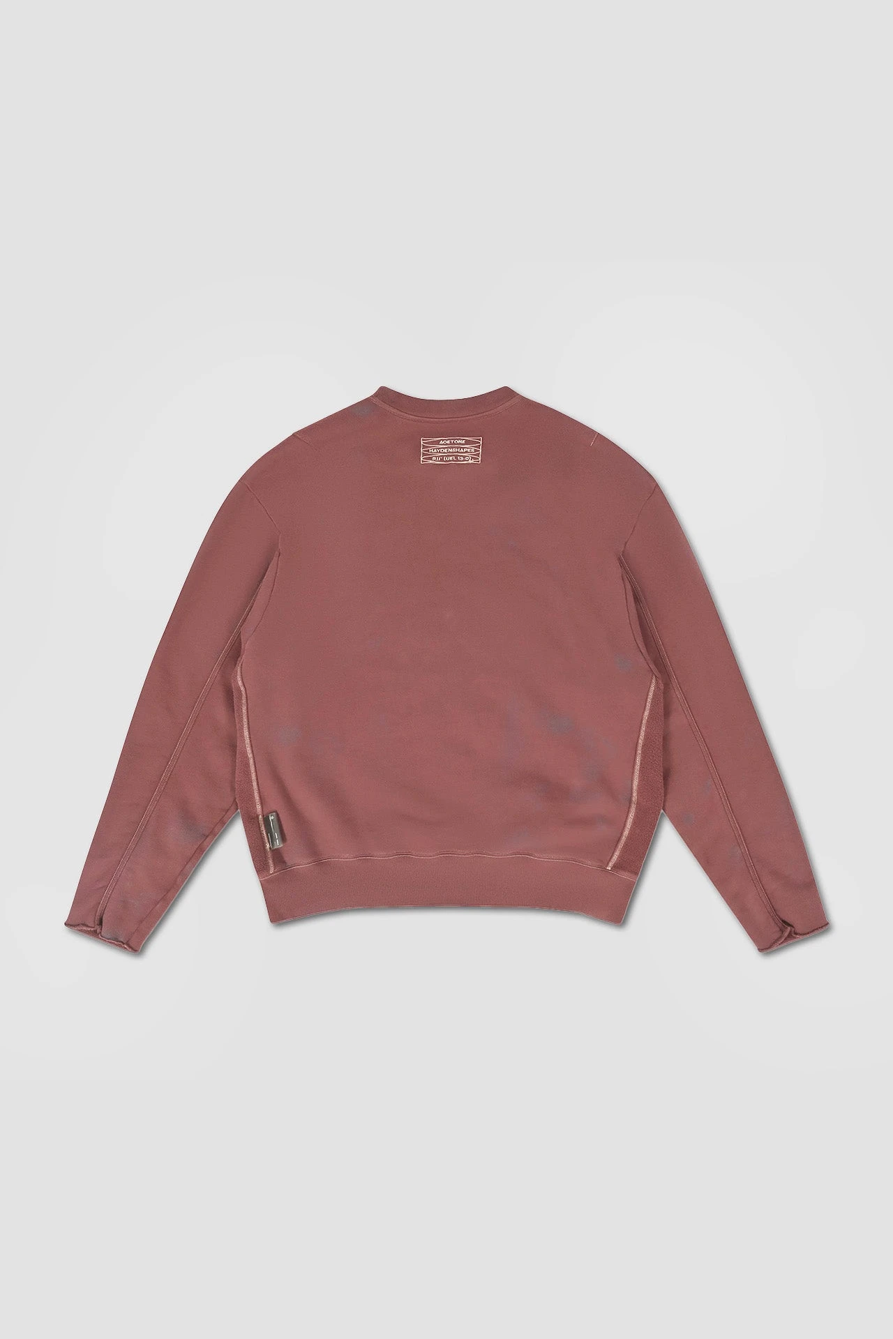Cut Off Crew Sweater - Burgundy 8 Cut Off Crew Sweater - Burgundy - Image 6