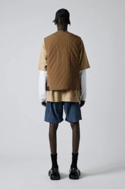 Insulated Gilet Buster -FCS Sales Store HS 22AP 1028 INSULATED GILET BUSTER ASH BROWN BACK