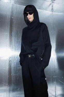 Merino Claxon Hooded Sweater -FCS Sales Store HS 22AP 1032 MERINO HOODIE CLAXON BLACK STYLE WEB