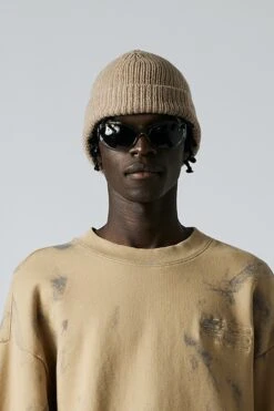 Merino Skully Beanie - Ash Brown 8 Merino Skully Beanie - Ash Brown -FCS Sales Store HS 22AP 1050 CUT OFF CREW SPRAY BROWN SPRAY FRONT 1