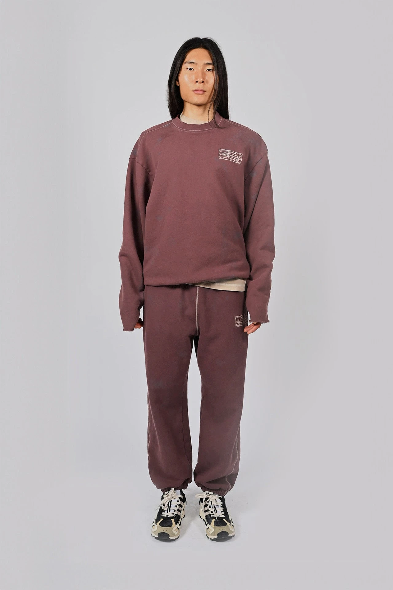 Cut Off Crew Sweater - Burgundy 4 Cut Off Crew Sweater - Burgundy - Image 2