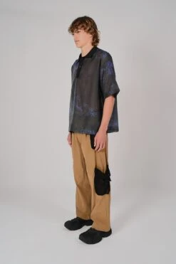 Sheer Black Sea Polo Tee -FCS Sales Store M HS SS24 3006 Angle