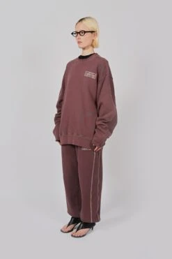 Cut Off Crew Sweater - BurgundyUnisex 11 Cut Off Crew Sweater - BurgundyUnisex -FCS Sales Store W CUTOFF ANGLE