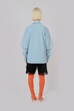 LS Double Layer Wave Seam Shirt Unisex -FCS Sales Store W HS SS24 3002 Back