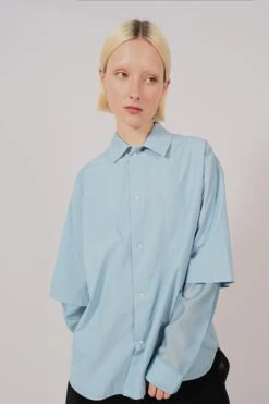LS Double Layer Wave Seam Shirt Unisex -FCS Sales Store W HS SS24 3002 D2