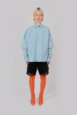 LS Double Layer Wave Seam Shirt Unisex -FCS Sales Store W HS SS24 3002 Front