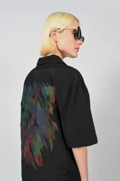 SS High Water Shirt Bleached FlamesUnisex -FCS Sales Store W HS SS24 3005 D1