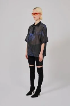 Sheer Black Sea PoloTeeUnisex -FCS Sales Store W HS SS24 3006 Angle